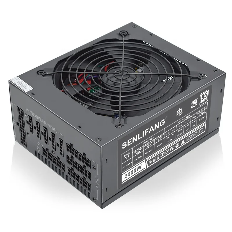 Новый блок питания SENLIFANG с полным модулем 2000 Вт, поддержка 8 GPU 160V-240V ATX PC PSU