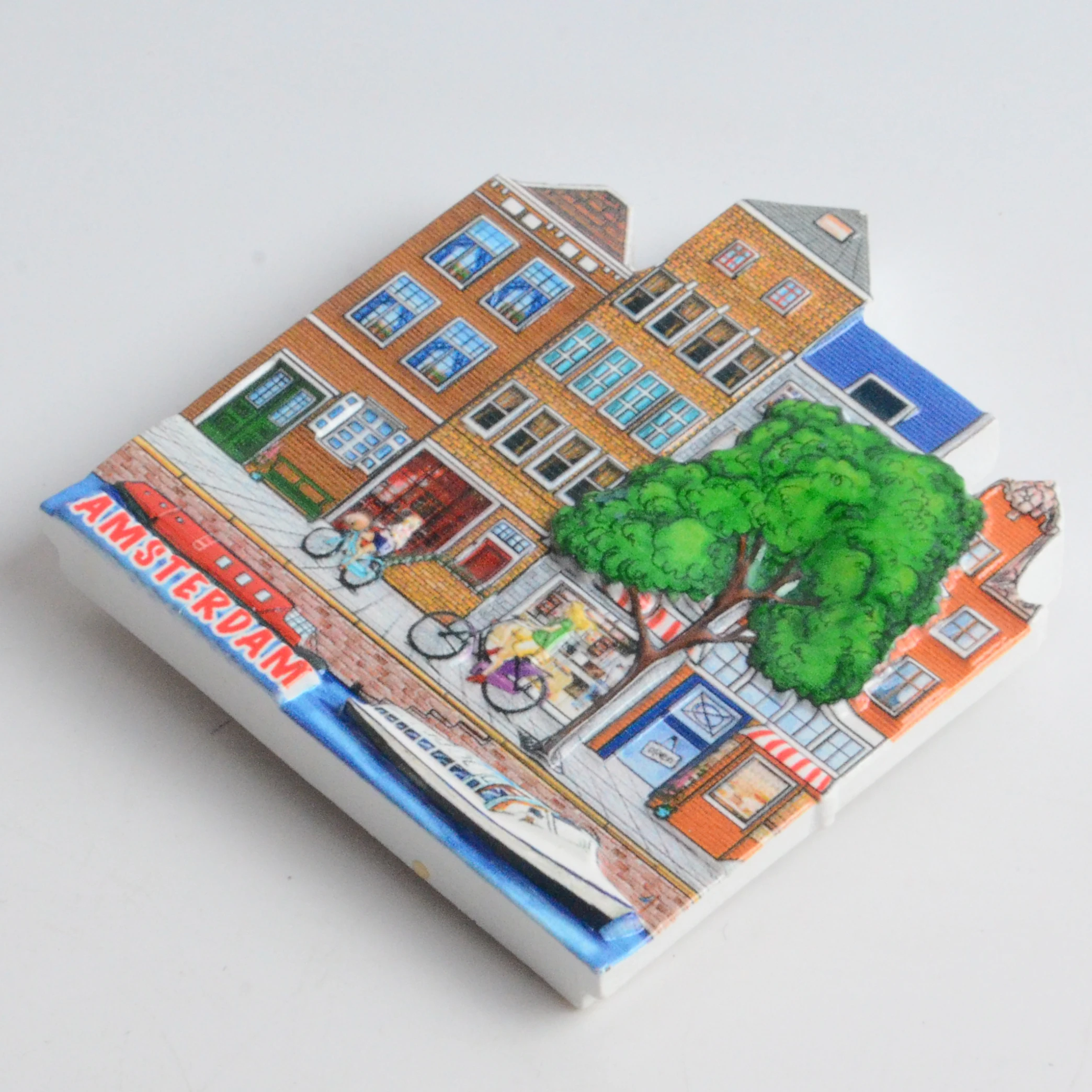 Wholesale Custom 3D Tourist Travel City Resin Refrigerator Souvenir Magnet On Fridge Of Amsterdam From Around The World