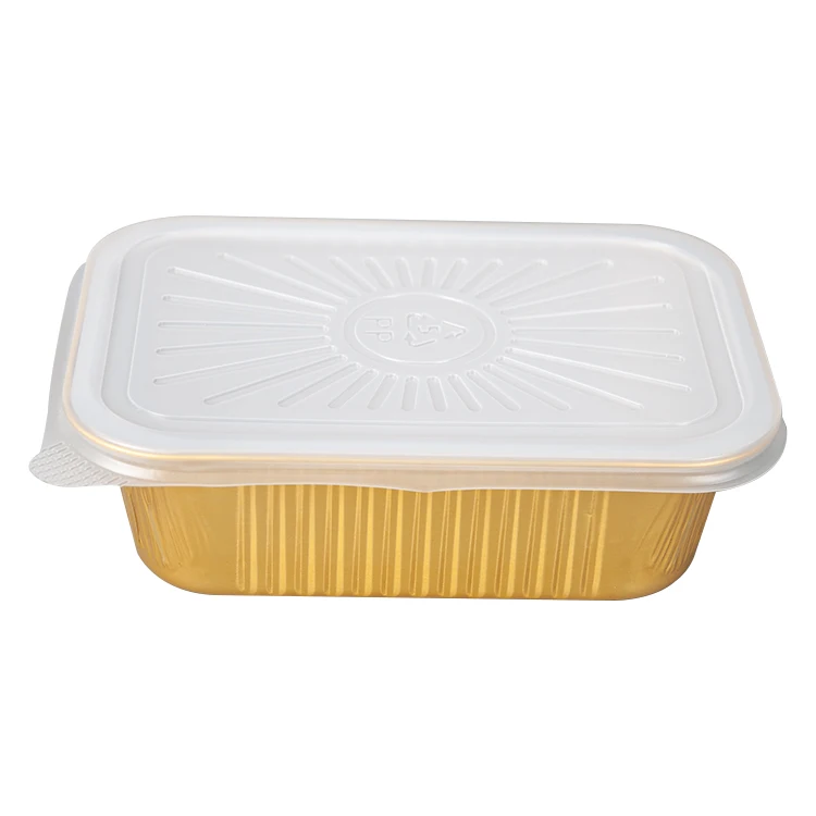 Hot Sale Oem Logo Aluminium Foil Restaurant For Food Packing Disposable Takeaway Metal Foil Tray Small Aluminium Foil Container