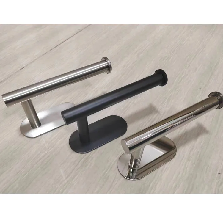 Bathroom accessories Self adhesive stainless steel brush towel holder wall mounted toilet paper roll holder