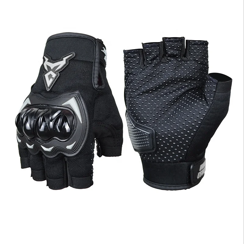 Breathable Hot Sell Motorcycle Half Finger Riding Protective Fingerless Gloves Men