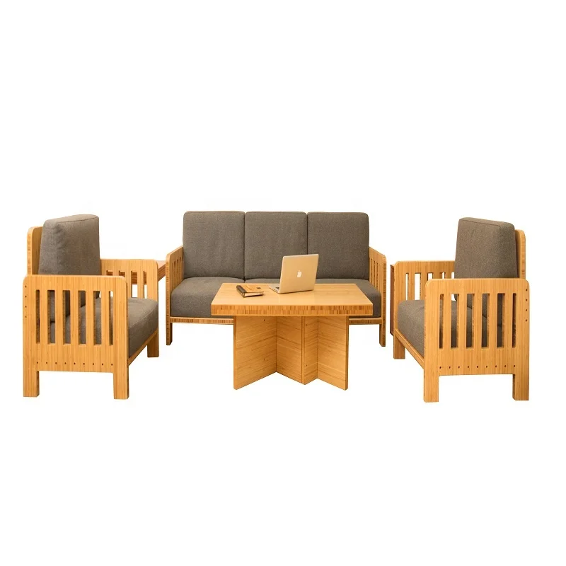 Modern furniture Office Furniture Design office sofa set bamboo sofa set 3 seats
