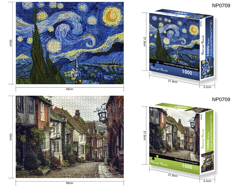 Детский Развивающий пазл-головоломка, пазлы из 1000 частей, игра на заказ