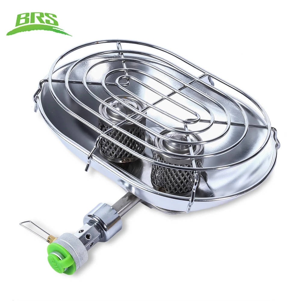 BRS-H22 Camping Double Burner Heating Gas Stove Outdoor Fishing Portable Infrared Ray Burner Keeping Warm Heater Equipment