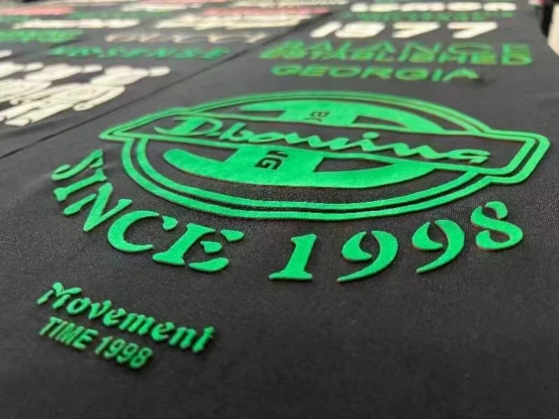 3D Brick Flock Heat Transfer Clothing Labels Custom Brand Logo Name Heat Transfer Vinyl Designs For Garment