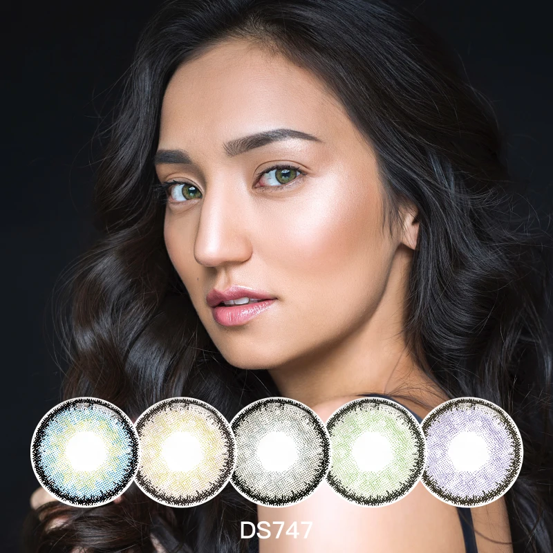 DS747 Miiemo Blue Brown Violet Gray Green Color Lens Hot Selling Color Contact Lens Wholesale Price Monthly Contact New Arrival