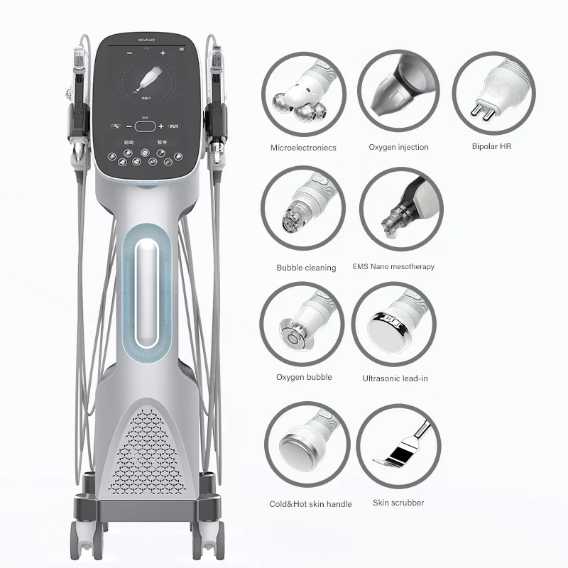 Nv-Wb09 Best Price 9 In 1 Hydro Ems Nano Meso H2O2 Oxygenation Aqua Peel Facial Machine