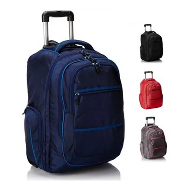 
Custom Bag lady laptop trolley bag wheeled backpack for Russia Market 