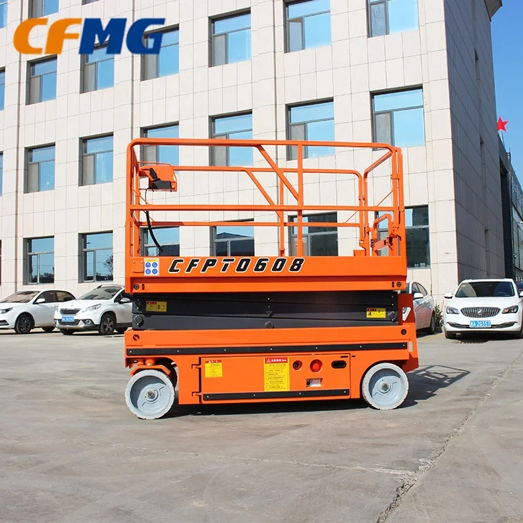 aerial personal lift manufacturer supply electric hydraulic wheeled self-propelled aerial scissor lift