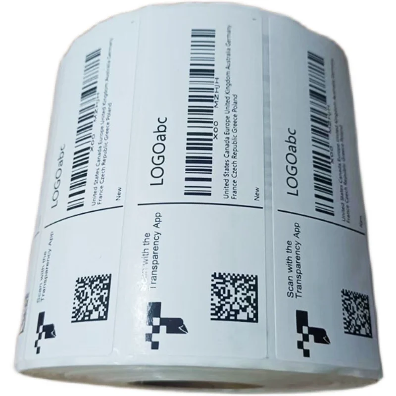 Пользовательская печать QR-код 2D прозрачный код этикетки план наклейка для Amazon