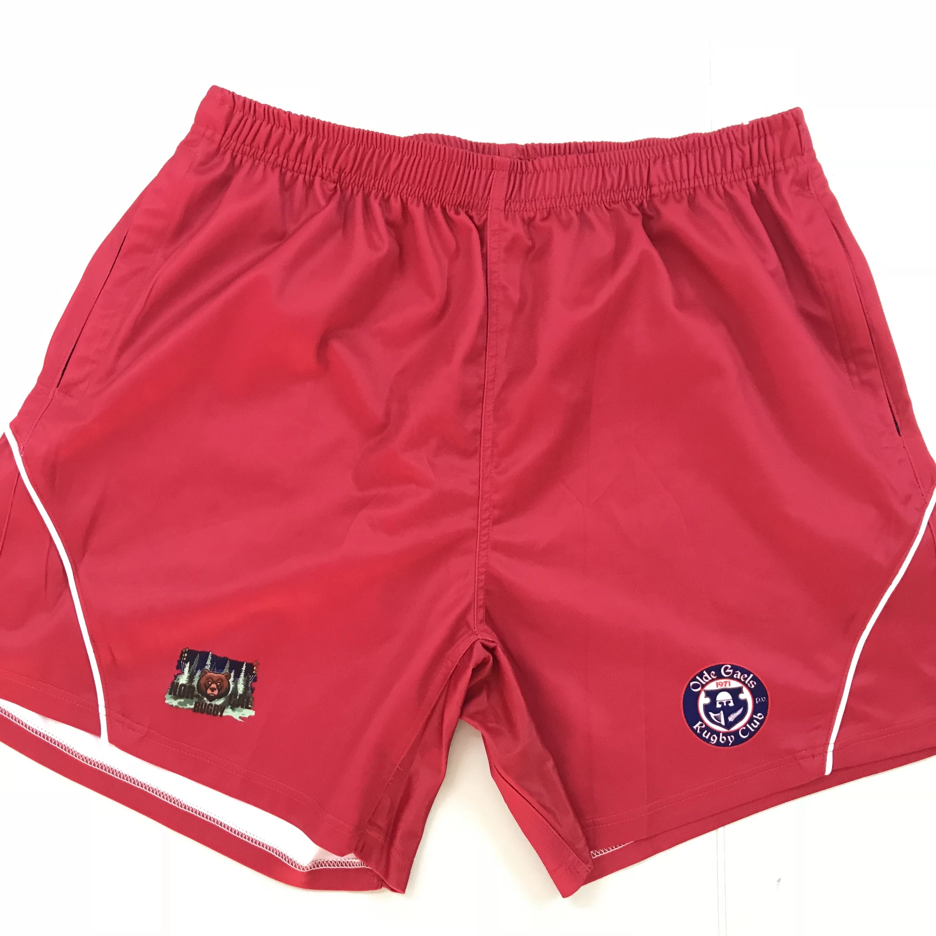 OEM мужские спортивные дышащие быстросохнущие шорты, тренировочные шорты для регби