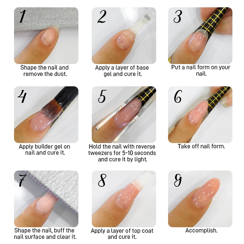 Professional Wholesale Salon Nail Product Custom Gel Extension Builder Colorful Nail Extension Gel