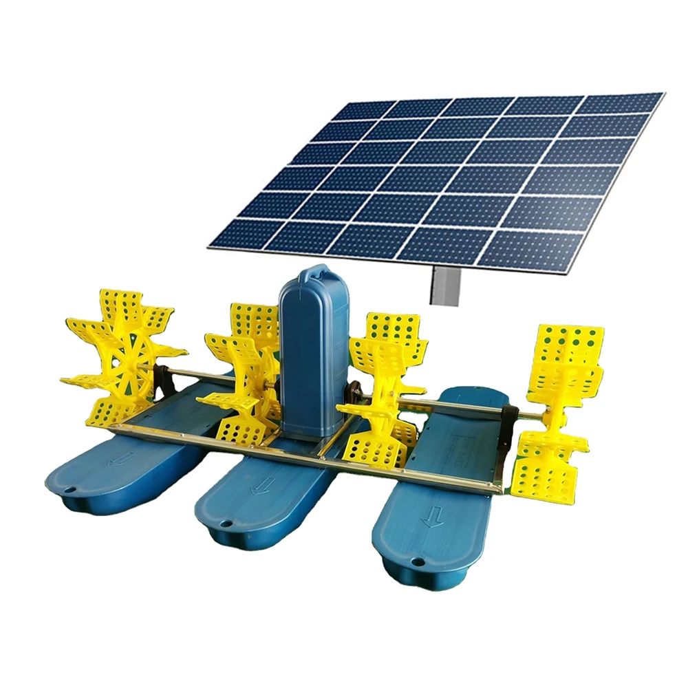 New Product 4 Impeller 1.5Kw 380V Fish Shrimp Pond Farming Solar Paddle Wheel Aerator
