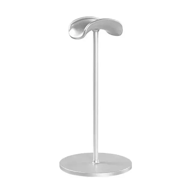 Headphone Stand Headset Holder Earphone Stand with Aluminum Supporting Bar Flexible Headrest ABS Solid Base for All Headphones