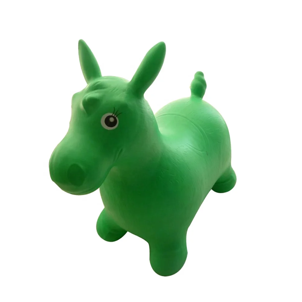 Wholesale Eco-friendly Plastic cute toys Jumping inflatable animal bouncy hopper for toddlers