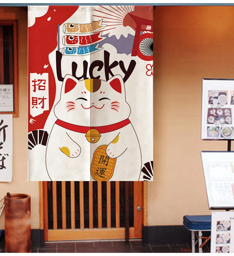 Dust-proof japan style custom-made household noren door curtain from China manufacture