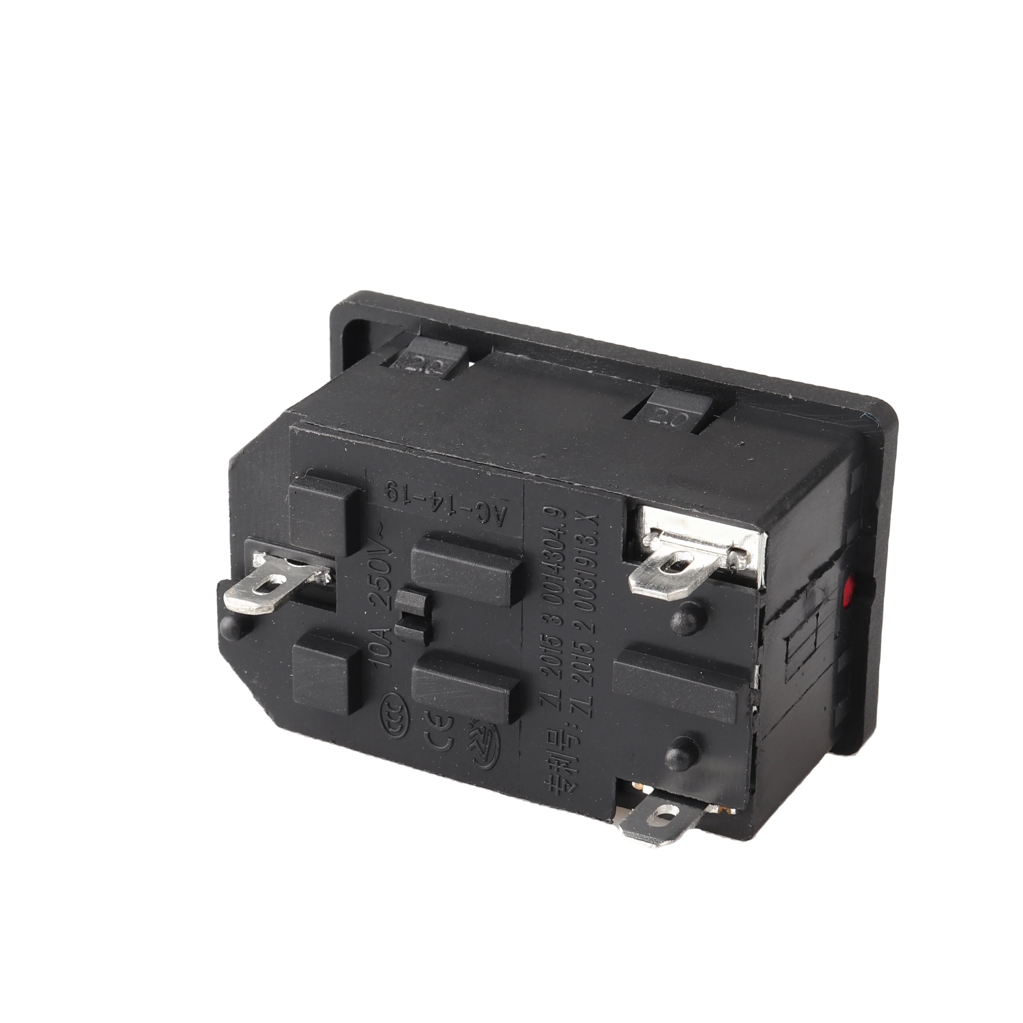  AC-14-F16 Универсальный EU AU UK медный CE 3pin вход питания 10A 250V IEC320 C14 входное гнездо переменного тока с
