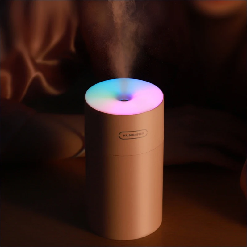 Custom LOGO Desktop USB 300ML Humidifier Bottle Night Light Car Air Humidifier Diffuser