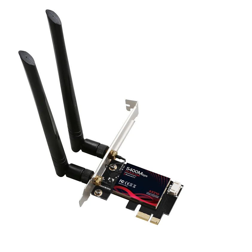 Dual Band 2.4G/5G/6G 802.11AX WIFI 6 5400Mbps In-tel AX210 BT 5.3 Wireless Adapter PCIE PCI Express AX210 Network Card