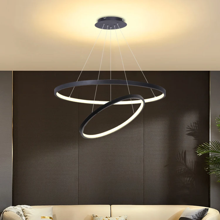 AUXO New Design Decorative Indoor Luxury Rings Pendant Light Ceiling Modern Led Chandelier Light