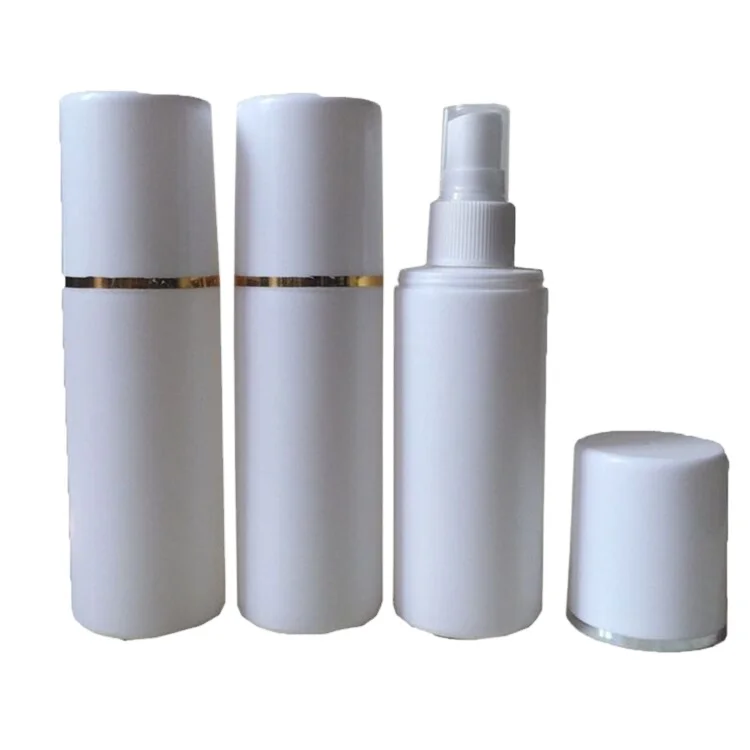 IBELONG 30ml 50ml 60ml 80ml 100ml 120ml 150ml White Flat Shoulder HDPE Plastic Mist Spray Bottle for Disinfection Liquid