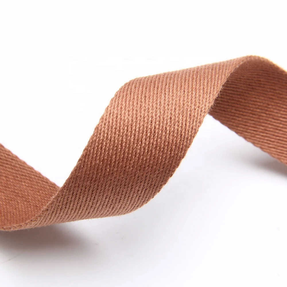 Garment use custom thin acrylic Cotton twill Webbing
