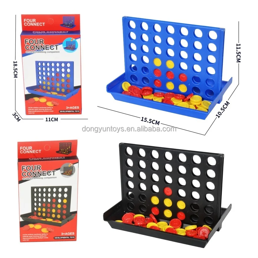 4 in a Row Game Classic Plastic Board Game Connect Four 4 in A Row Set Party Games for Family Kids and Adults