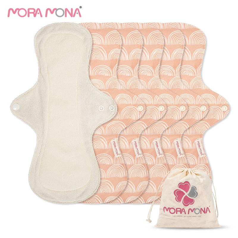 Mora Mona женская гигиеническая салфетка Бамбуковая ткань многоразовая моющаяся менструальная прокладка