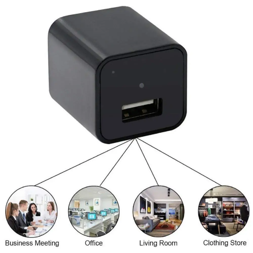  1080P USB-адаптер шпионское зарядное устройство камера невидимое скрытое настенное с обнаружением движения смарт-Видео Вилка