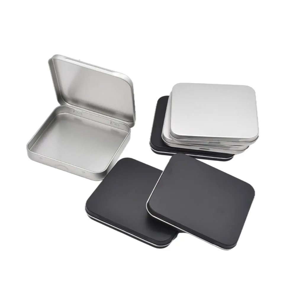 Rectangular Thin Empty Postcard Packageing Metal Tin Box