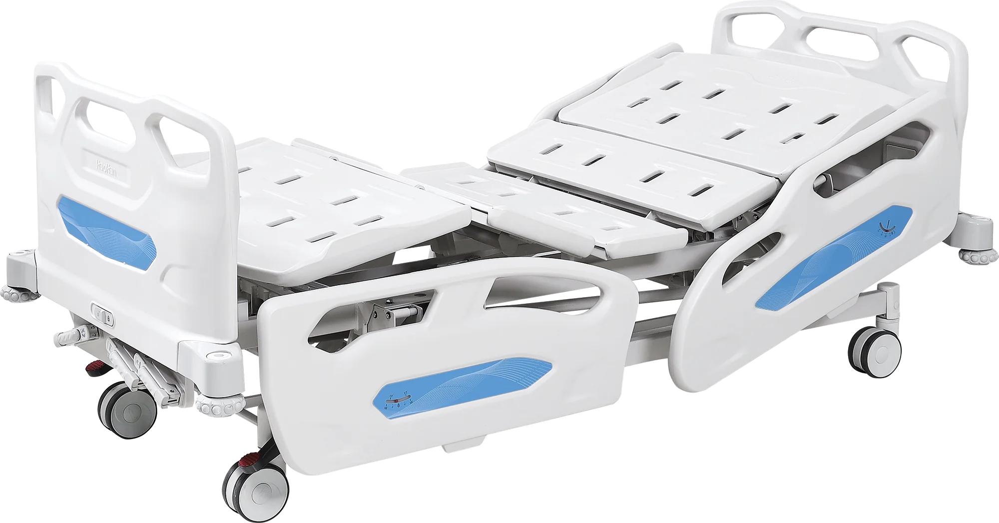 HH/SJC-II-G-010 Adjustable Metal Hospital Bed with 3 Crank Backrest Portable Manual Medical Bed 1-Year Warranty for Sale