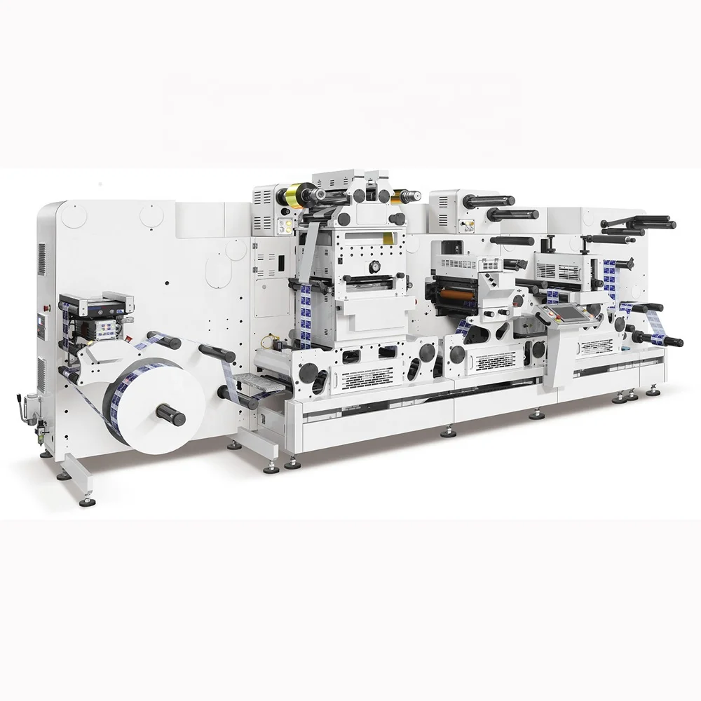 RTML-330 kiss High speed intermittent flexo printing flatbed die cutting machine rotary die cutter with hot stamping slitting