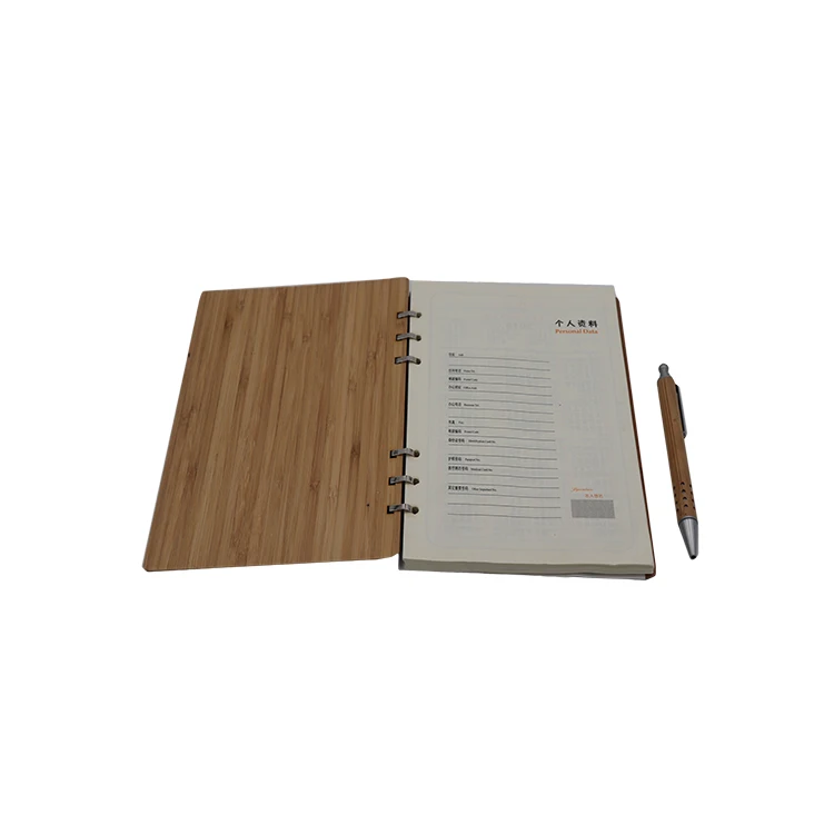 Eco friendly bamboo note book for wedding