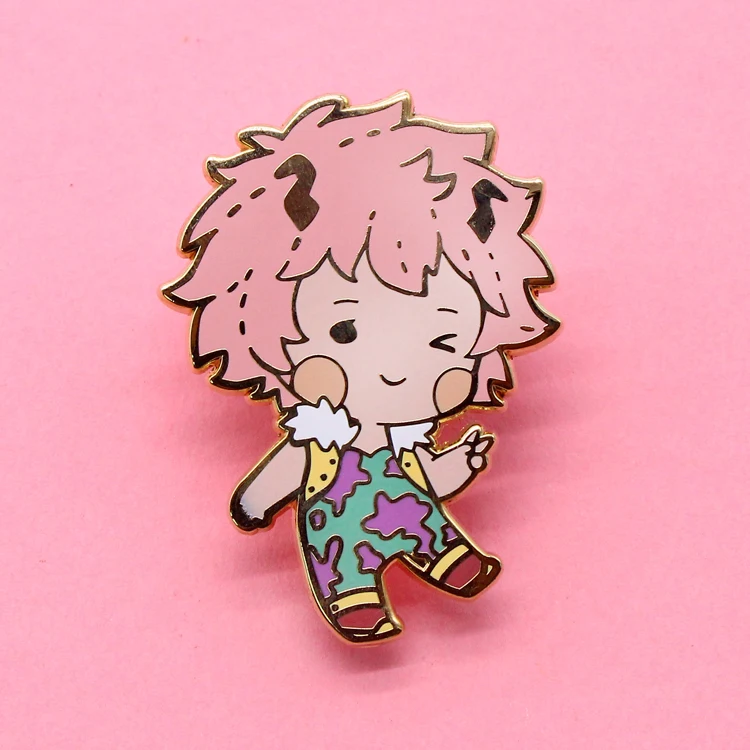 Black Plating Metal Lapel Pin Pink Ribbon Pins Lions Back Button Metal Crafts