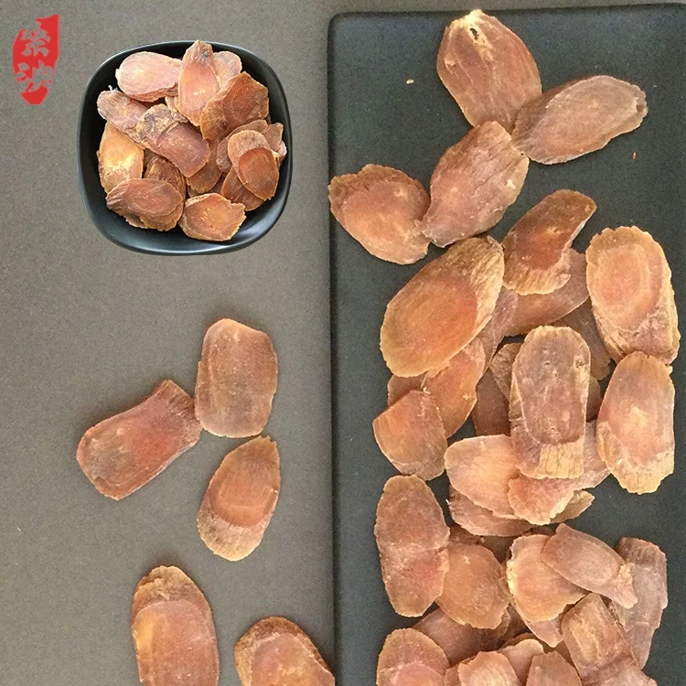 High Quality Dried Red Ginseng Root Pieces Slice Red Panax Ginseng Root Slice