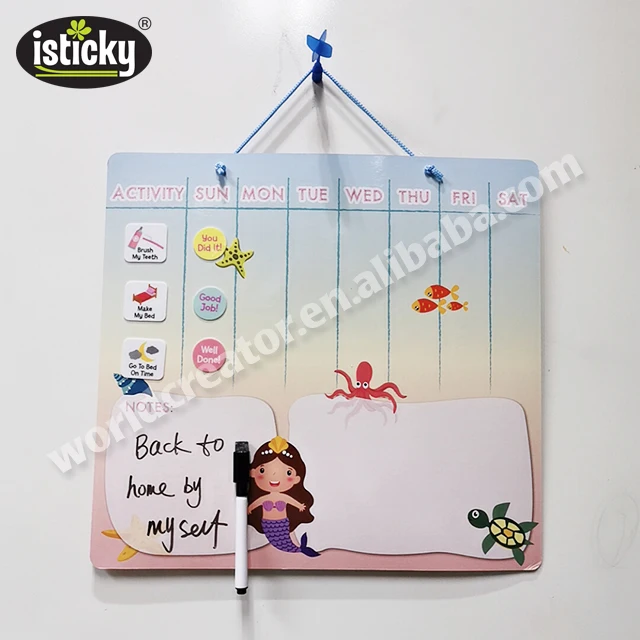
High Quality reusable reward Chart learning board for Kids Behaviour Rewarding chart 