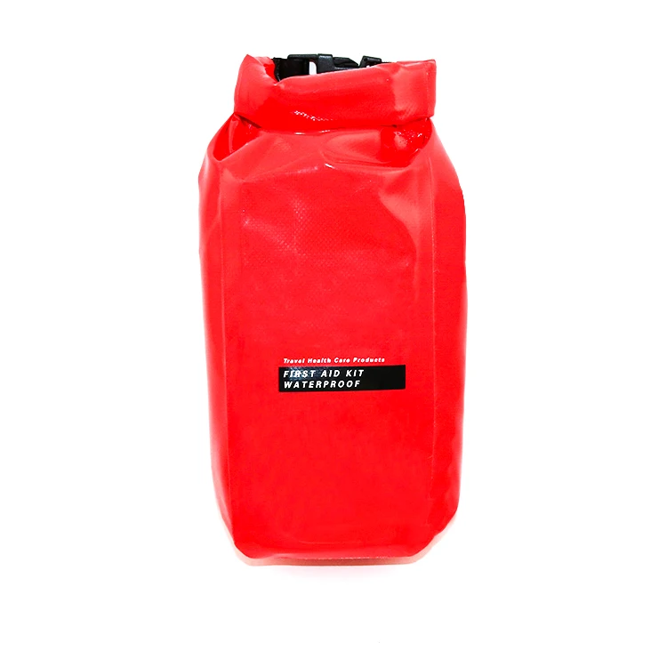 Waterproof portable first aid bag with medical emergency first aid supplies
