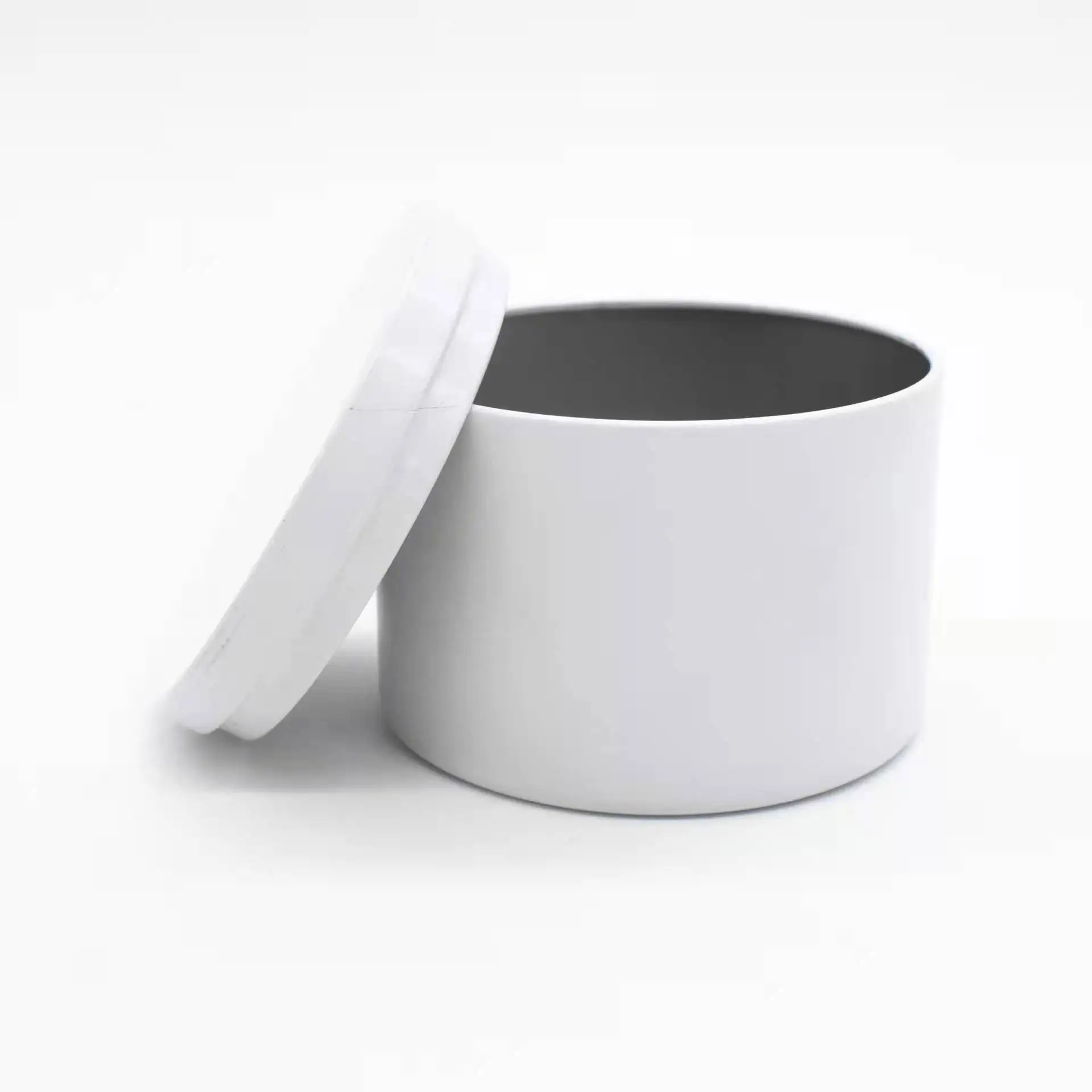 8 oz matte black silver tin can round gold tin can manufacture metal tin jars