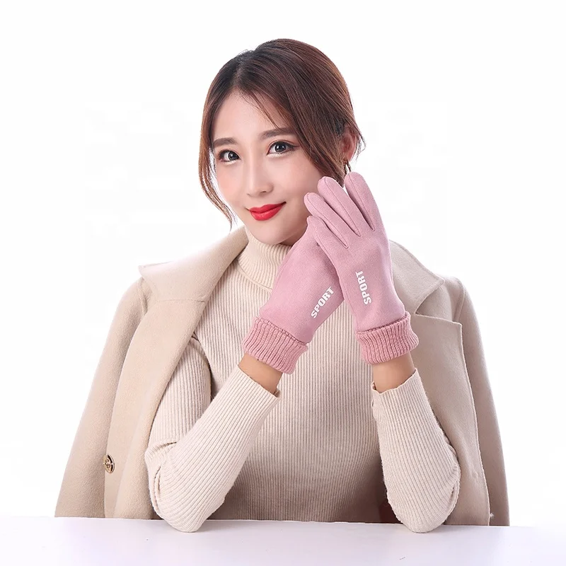 Hand Warmer Winter Gloves Women Arm Mitten suede Warm Gloves