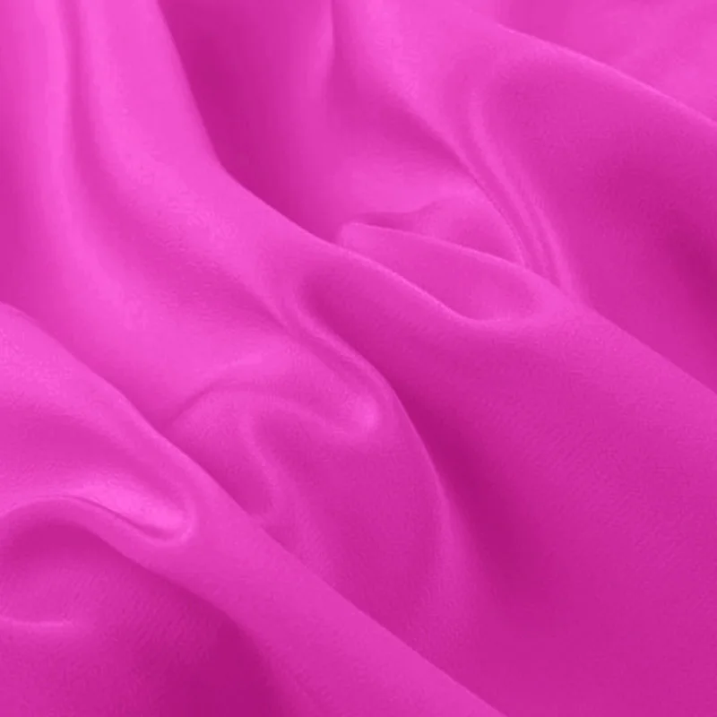 Silk Crepe de Chine Fabric Material Online In Fuchsia Color For Sale By Xinehe Textiles