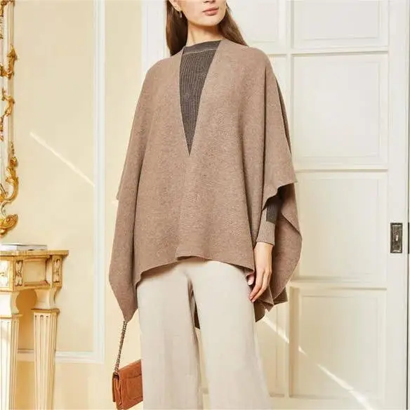 2024 Manufacturer Custom Cotton Wool Cashmere Knitted Shawls Women Ladies Plain Shawls And Scarves