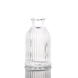 Hot Sale 100ml 200ml 250ml Clear Empty Round Aromatherapy Reed Diffuser Glass Bottle Decorative