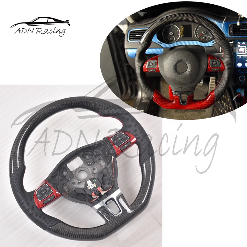 OEM Carbon Fiber Custom Steering Wheel For Volkswagen JETTA PASSAT CC 09-IN