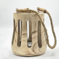 Vintage Decorative Wooden Ramadan wood Candle sticker Outdoor  Lantern For Home decoration