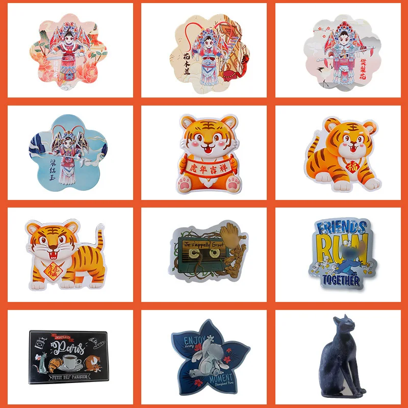 Popular Design Custom Die Cut Fridge Magnet Sticker