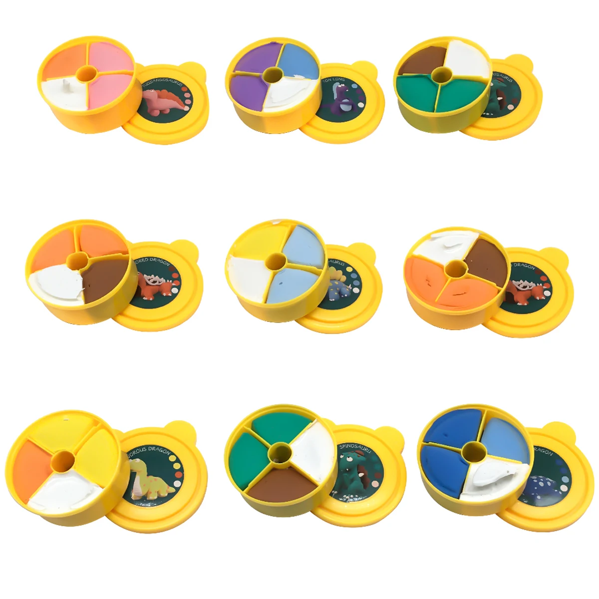 
Dinosaur and Dessert Model Ultralight Clay Playdough DIY Slime Making Kit Set 