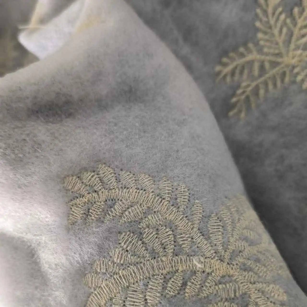 Fashion Classic Navy Golden Embroid 100% Cotton Custom Color Double-sided Embroidered Woven Fabric For Clothing