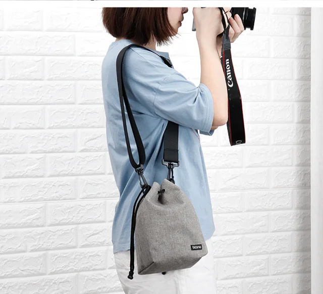 
Vintage Soft Padded Camera Oxford Case DSLR Shoulder Bag 