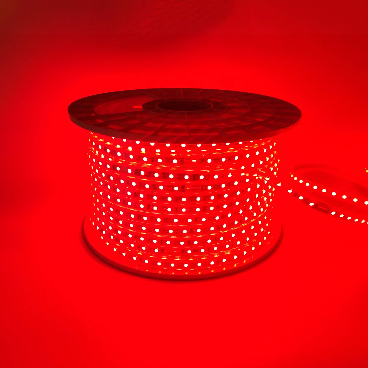 Умная Светодиодная лента 220 В 5050 RGB 60led на метр 100 м/рулон IP65 наружная водонепроницаемая светодиодная