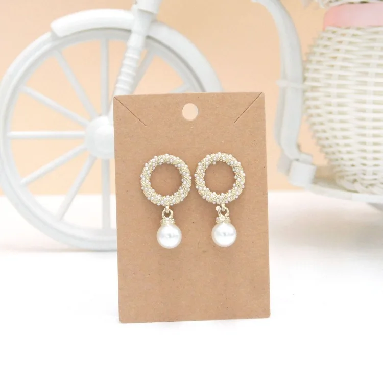 Eco Friendly Customized Packaging Paper Card  Hanging Jewelry Earring Necklace Display Cards Custom Logo Hang Tags